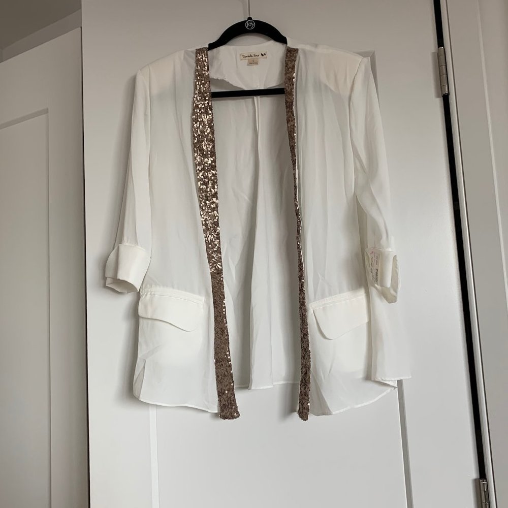 Lightweight blazer with gold sequins